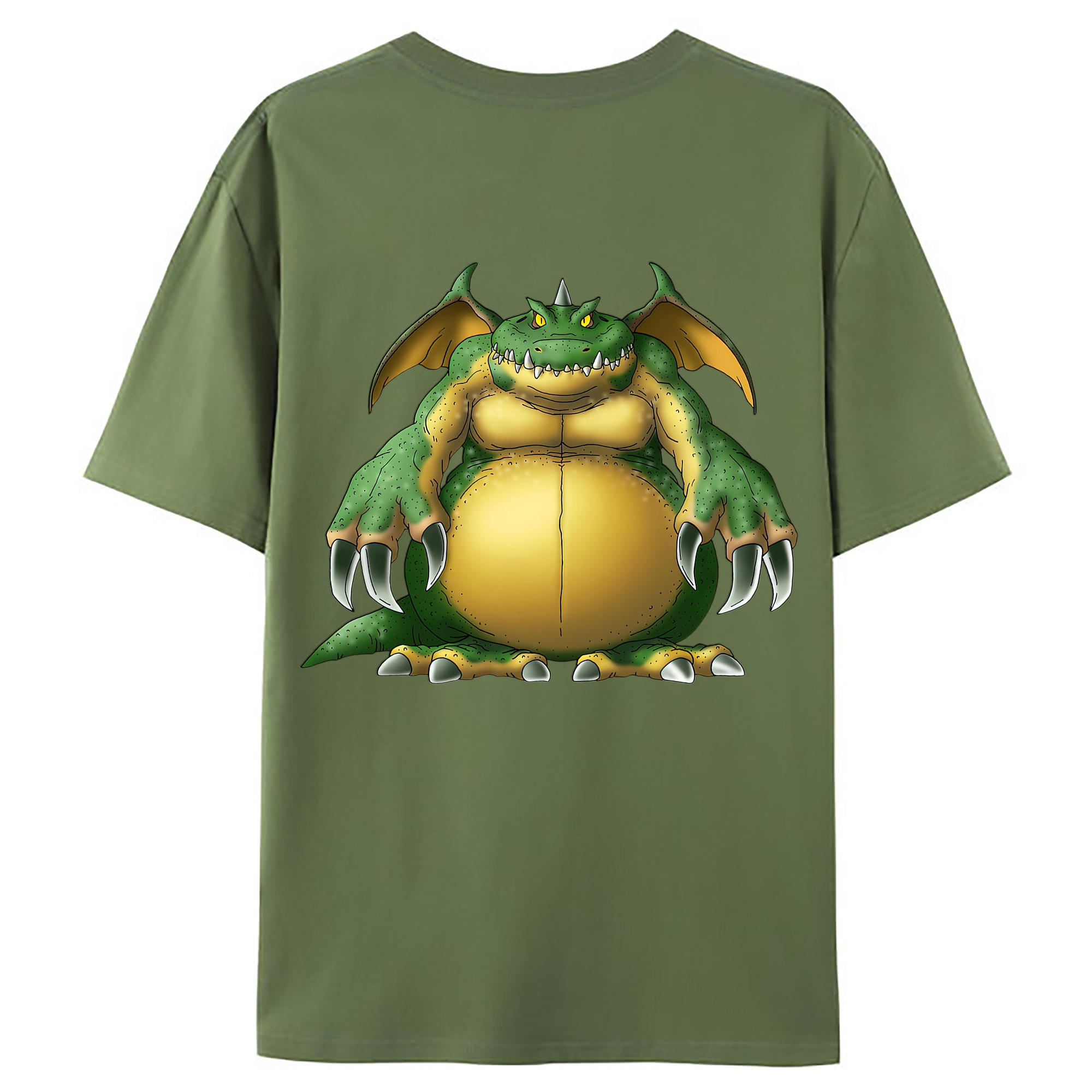 （画像用） ドラゴンクエスト Doragon Kuesuto Dragon Quest 綿100％ メンズ半袖Tシャツ（バックプリント） 通気性